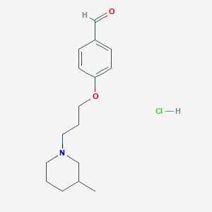 molecular formula C16H24ClNO2 B2733965 4-(3-(3-甲基哌嗪-1-基)丙氧基)苯甲醛盐酸盐 CAS No. 1052511-65-5