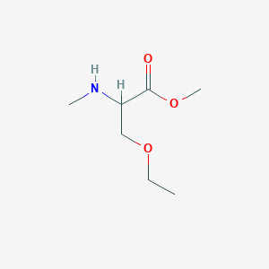 molecular formula C7H15NO3 B2733967 Methyl 3-ethoxy-2-(methylamino)propanoate CAS No. 1485739-74-9