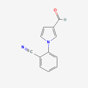 molecular formula C12H8N2O B2733970 2-(3-formyl-1H-pyrrol-1-yl)benzenecarbonitrile CAS No. 156496-63-8