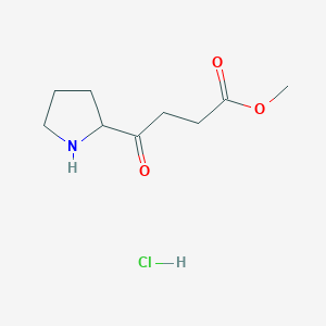 molecular formula C9H16ClNO3 B2733973 甲基-4-氧代-4-(吡咯啉-2-基)丁酸酯盐酸盐 CAS No. 532410-51-8
