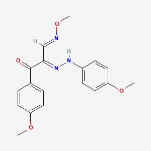 molecular formula C18H19N3O4 B2733978 3-(4-methoxyphenyl)-2-[2-(4-methoxyphenyl)hydrazono]-3-oxopropanal O-methyloxime CAS No. 338956-62-0