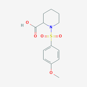 molecular formula C13H17NO5S B2733985 1-(4-甲氧基-苯磺酰)-哌啶-2-甲酸 CAS No. 253195-12-9