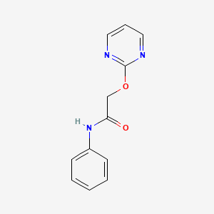 molecular formula C12H11N3O2 B2733989 N-phenyl-2-(pyrimidin-2-yloxy)acetamide CAS No. 1251686-19-7