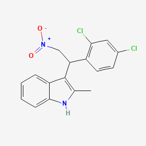 molecular formula C17H14Cl2N2O2 B2734003 3-[1-(2,4-dichlorophenyl)-2-nitroethyl]-2-methyl-1H-indole CAS No. 305375-96-6