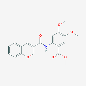 molecular formula C20H19NO6 B2734010 methyl 2-(2H-chromene-3-amido)-4,5-dimethoxybenzoate CAS No. 887346-45-4
