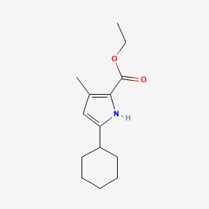 molecular formula C14H21NO2 B2734017 Ethyl 5-cyclohexyl-3-methyl-1H-pyrrole-2-carboxylate CAS No. 2107154-64-1