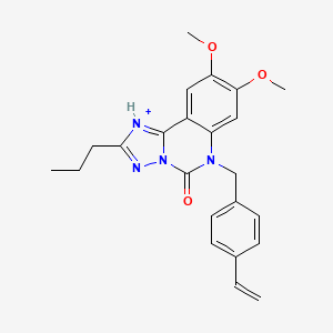 molecular formula C23H24N4O3 B2734023 6-[(4-ethenylphenyl)methyl]-8,9-dimethoxy-2-propyl-5H,6H-[1,2,4]triazolo[1,5-c]quinazolin-5-one CAS No. 2380177-23-9