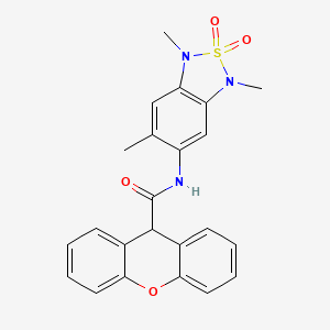 molecular formula C23H21N3O4S B2734025 N-(1,3,6-trimethyl-2,2-dioxido-1,3-dihydrobenzo[c][1,2,5]thiadiazol-5-yl)-9H-xanthene-9-carboxamide CAS No. 2034485-38-4