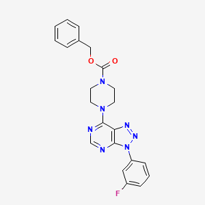benzyl 4-(3-(3-fluorophenyl)-3H-[1,2,3]triazolo[4,5-d]pyrimidin-7-yl)piperazine-1-carboxylate