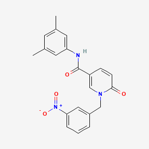 molecular formula C21H19N3O4 B2734033 N-(3,5-dimethylphenyl)-1-(3-nitrobenzyl)-6-oxo-1,6-dihydropyridine-3-carboxamide CAS No. 899970-55-9