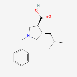 molecular formula C16H23NO2 B2734038 (3S,4S)-1-benzyl-4-(2-methylpropyl)pyrrolidine-3-carboxylic acid CAS No. 261896-48-4