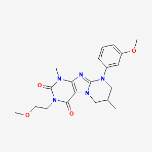 3-(2-methoxyethyl)-9-(3-methoxyphenyl)-1,7-dimethyl-7,8-dihydro-6H-purino[7,8-a]pyrimidine-2,4-dione