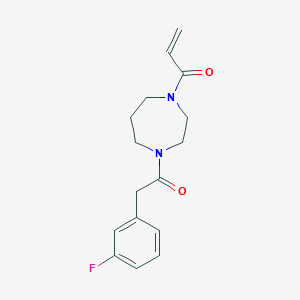 1-[4-[2-(3-Fluorophenyl)acetyl]-1,4-diazepan-1-yl]prop-2-en-1-one