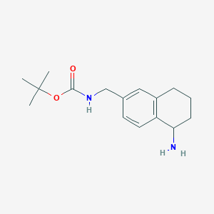 Tert-butyl N-[(5-amino-5,6,7,8-tetrahydronaphthalen-2-yl)methyl]carbamate