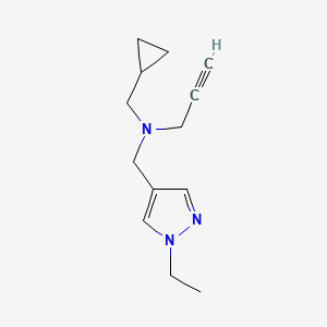 N-(Cyclopropylmethyl)-N-[(1-ethylpyrazol-4-yl)methyl]prop-2-yn-1-amine