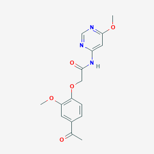 2-(4-acetyl-2-methoxyphenoxy)-N-(6-methoxypyrimidin-4-yl)acetamide