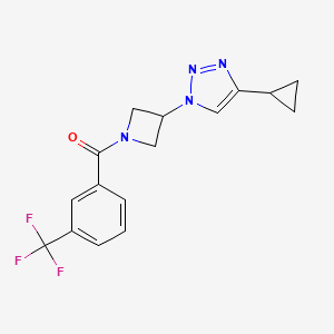 (3-(4-cyclopropyl-1H-1,2,3-triazol-1-yl)azetidin-1-yl)(3-(trifluoromethyl)phenyl)methanone