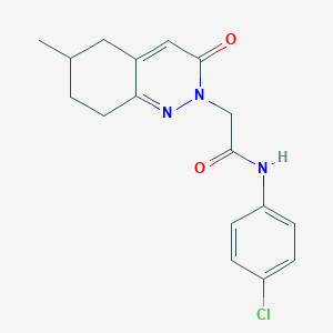 molecular formula C17H18ClN3O2 B2734078 N-(4-chlorophenyl)-2-(6-methyl-3-oxo-2,3,5,6,7,8-hexahydrocinnolin-2-yl)acetamide CAS No. 933238-61-0