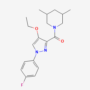 (3,5-dimethylpiperidin-1-yl)(4-ethoxy-1-(4-fluorophenyl)-1H-pyrazol-3-yl)methanone