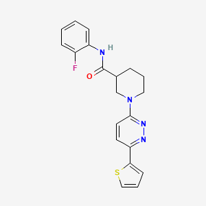 N-(2-fluorophenyl)-1-(6-(thiophen-2-yl)pyridazin-3-yl)piperidine-3-carboxamide