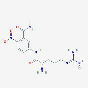 5-[[(2S)-2-Amino-5-(diaminomethylideneamino)pentanoyl]amino]-N-methyl-2-nitrobenzamide