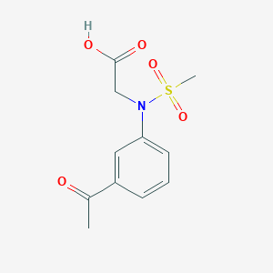 molecular formula C11H13NO5S B2734090 N-(3-acetylphenyl)-N-(methylsulfonyl)glycine CAS No. 827007-49-8