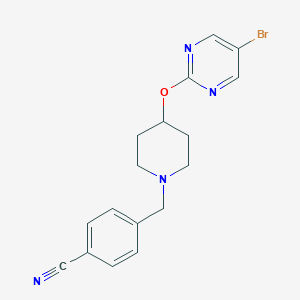 4-[[4-(5-Bromopyrimidin-2-yl)oxypiperidin-1-yl]methyl]benzonitrile