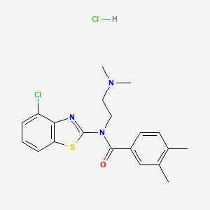 N-(4-chlorobenzo[d]thiazol-2-yl)-N-(2-(dimethylamino)ethyl)-3,4-dimethylbenzamide hydrochloride
