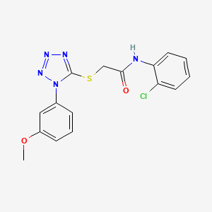 molecular formula C16H14ClN5O2S B2734101 N-(2-chlorophenyl)-2-{[1-(3-methoxyphenyl)-1H-tetrazol-5-yl]sulfanyl}acetamide CAS No. 878697-60-0