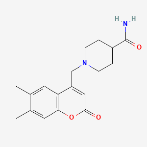 1-[(6,7-Dimethyl-2-oxochromen-4-yl)methyl]piperidine-4-carboxamide