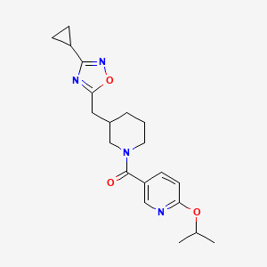 (3-((3-Cyclopropyl-1,2,4-oxadiazol-5-yl)methyl)piperidin-1-yl)(6-isopropoxypyridin-3-yl)methanone