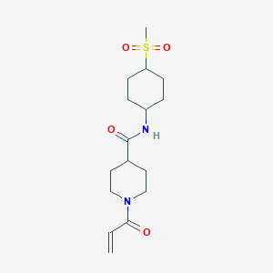 N-(4-Methylsulfonylcyclohexyl)-1-prop-2-enoylpiperidine-4-carboxamide