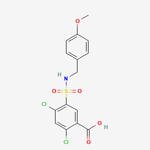 2,4-Dichloro-5-{[(4-methoxyphenyl)methyl]sulfamoyl}benzoic acid