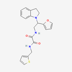 N1-(2-(furan-2-yl)-2-(indolin-1-yl)ethyl)-N2-(thiophen-2-ylmethyl)oxalamide