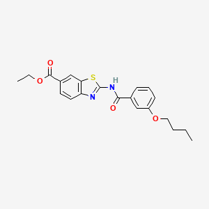 Ethyl 2-(3-butoxybenzamido)benzo[d]thiazole-6-carboxylate