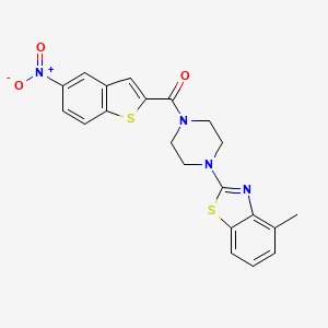 (4-(4-Methylbenzo[d]thiazol-2-yl)piperazin-1-yl)(5-nitrobenzo[b]thiophen-2-yl)methanone