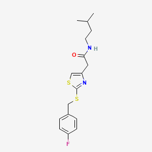 2-(2-((4-fluorobenzyl)thio)thiazol-4-yl)-N-isopentylacetamide