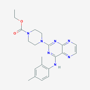Ethyl 4-{4-[(2,4-dimethylphenyl)amino]pteridin-2-yl}piperazinecarboxylate