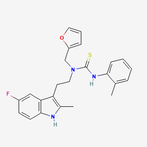 1-(2-(5-fluoro-2-methyl-1H-indol-3-yl)ethyl)-1-(furan-2-ylmethyl)-3-(o-tolyl)thiourea