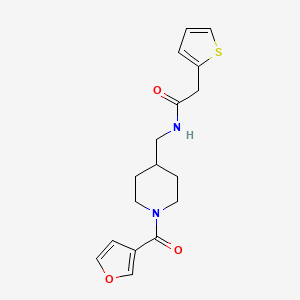 N-((1-(furan-3-carbonyl)piperidin-4-yl)methyl)-2-(thiophen-2-yl)acetamide