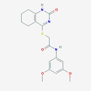 molecular formula C18H21N3O4S B2734159 N-(3,5-dimethoxyphenyl)-2-[(2-oxo-1,2,5,6,7,8-hexahydroquinazolin-4-yl)sulfanyl]acetamide CAS No. 946324-29-4