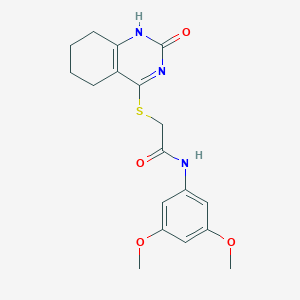 molecular formula C18H21N3O4S B2734159 N-(3,5-dimethoxyphenyl)-2-[(2-oxo-5,6,7,8-tetrahydro-1H-quinazolin-4-yl)sulfanyl]acetamide CAS No. 946324-29-4