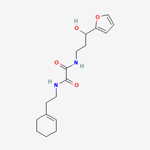 molecular formula C17H24N2O4 B2734171 N'-[2-(cyclohex-1-en-1-yl)ethyl]-N-[3-(furan-2-yl)-3-hydroxypropyl]ethanediamide CAS No. 1706246-87-8