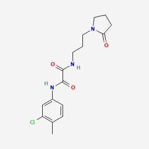 molecular formula C16H20ClN3O3 B2734178 N'-(3-chloro-4-methylphenyl)-N-[3-(2-oxopyrrolidin-1-yl)propyl]ethanediamide CAS No. 899749-07-6