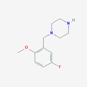 molecular formula C12H17FN2O B2734196 1-[(5-氟-2-甲氧基苯基)甲基]哌嗪 CAS No. 523980-75-8