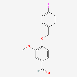 molecular formula C15H13IO3 B2734205 4-[(4-Iodobenzyl)oxy]-3-methoxybenzaldehyde CAS No. 428477-24-1