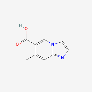 molecular formula C9H8N2O2 B2734206 7-Methylimidazo[1,2-a]pyridine-6-carboxylic acid CAS No. 1312556-65-2