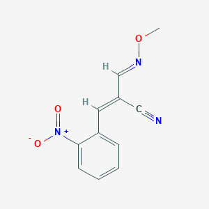 molecular formula C11H9N3O3 B2734207 (2Z)-2-[(1E)-(methoxyimino)methyl]-3-(2-nitrophenyl)prop-2-enenitrile CAS No. 339278-33-0