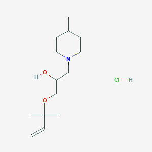 1-((2-Methylbut-3-en-2-yl)oxy)-3-(4-methylpiperidin-1-yl)propan-2-ol hydrochloride