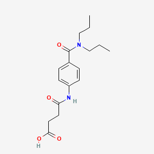 molecular formula C17H24N2O4 B2734215 4-{4-[(Dipropylamino)carbonyl]anilino}-4-oxobutanoic acid CAS No. 940224-30-6